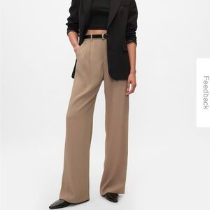 Beautiful new wide leg trouser, beechwood brown